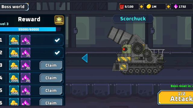 Tank Combat : War Battle BOSS Android Gamepaly