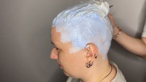 ? ИЗ БЛОНДА В СИНИЙ ЦВЕТ ВОЛОС. покраска волос в синий цвет