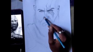 How to draw Kratos God Of War sketch pencil drawing free hand#art #drawing #youtube #Ak art  kalaka