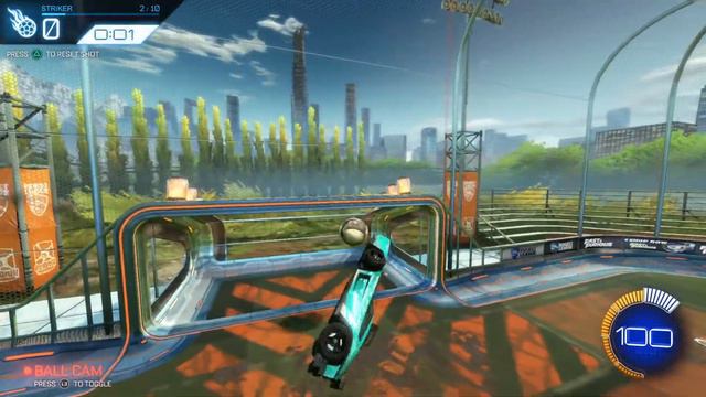 Backward setup to air dribble to reset into horse dash on ball no bounce on accident