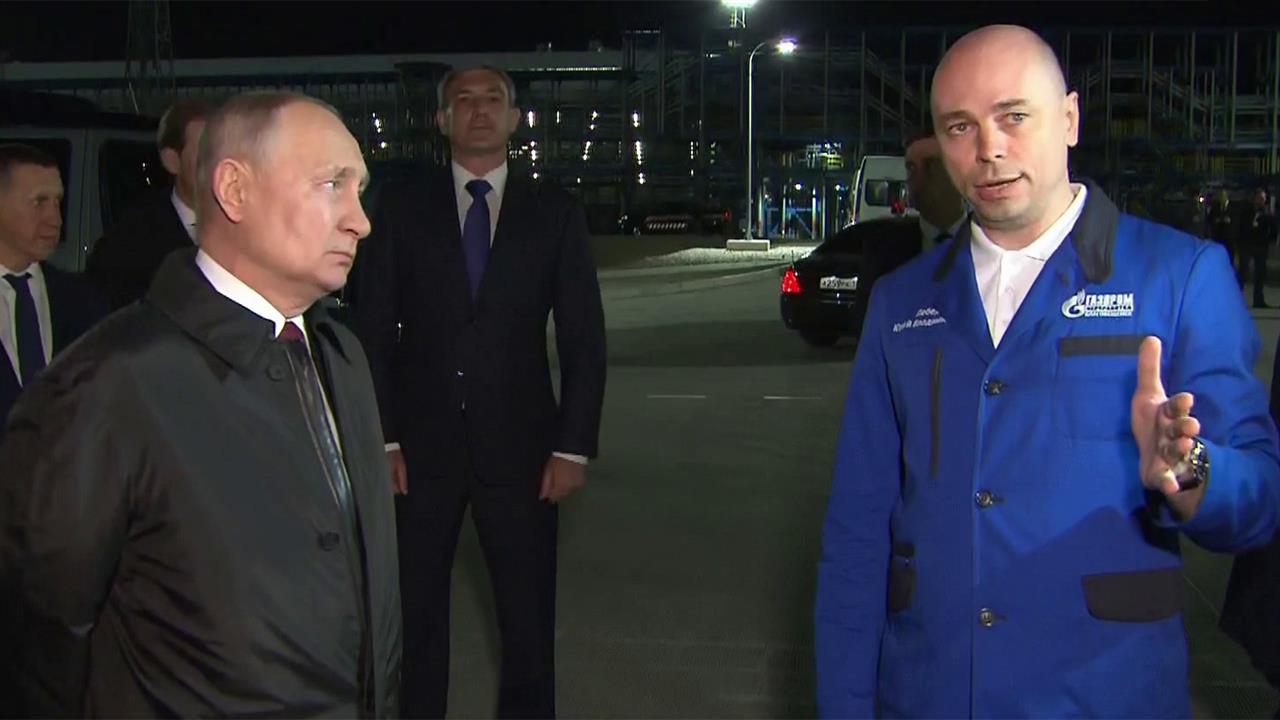 Владимир Путин посетил Амурский газоперерабатывающий завод