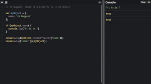 Check if a property is in an object - Beau teaches JavaScript