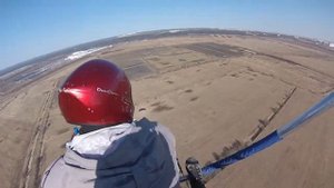 Полёт на аэрошюте 7 апреля 2014 года