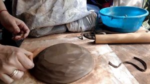 Тарелка за пять минут! Керамика ручной работы. #тарелка #глина #керамика #ручнаялепка #ceramic