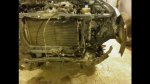 yt1s.com - Лобовой удар Mitsubishi Pajero Ремонт после краштеста без замен стапеля и споттераРабота