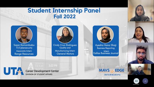 Mavs EDGE Student Intern Panel, 10.26.2022 смотреть онлайн