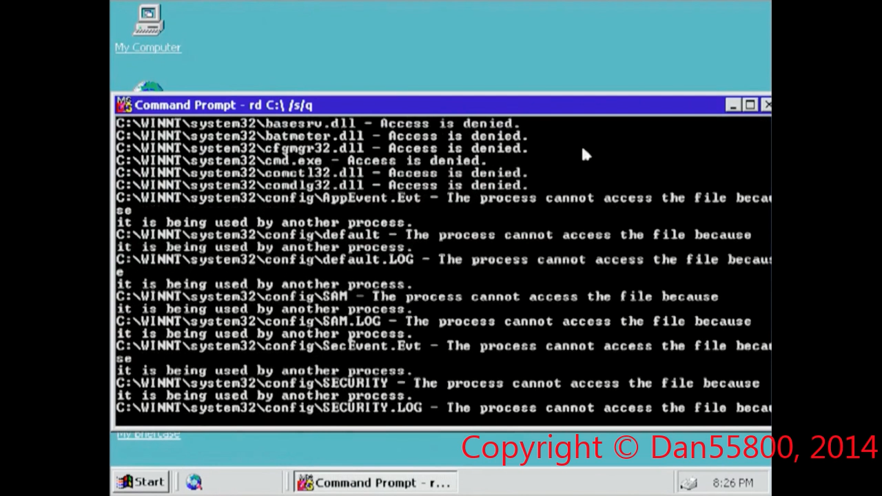 Уничтожение Windows NT Workstation 5.0 Beta 1
