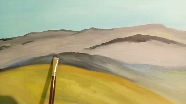 Пейзаж наших красивейших Карпат маслом.часть#1 подмалевок смотреть онлайн