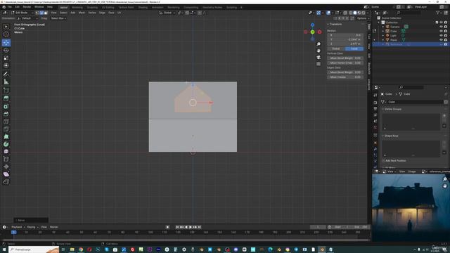 3 - House modeling basic shape
