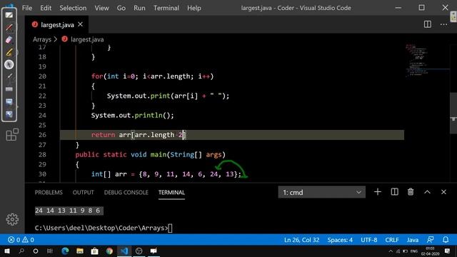 Third Largest Number in an Array || Programming in Java смотреть онлайн