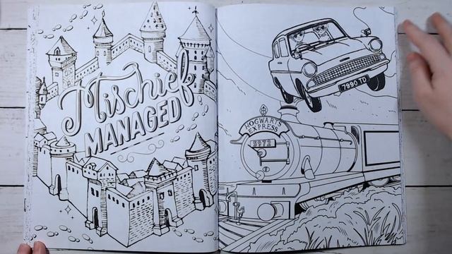 Harry Potter Magical Art Coloring Book| Flip Through смотреть онлайн