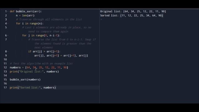 Python Sorting Algorithms: Bubble Sort Explained with Examples | codewithbv @codewithbv