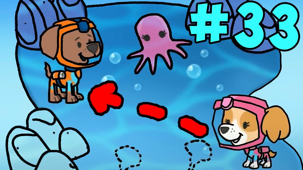 PAW Храбрый щенячий патруль! Мегащенки и Скай  Морской патруль 33 серия  Игры для детей на телефон