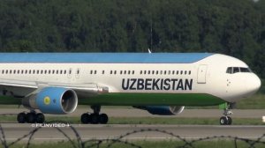 Боинг 757 со звуком пилорамы и стальной звук Боинга 767 / Узбекские авиалинии