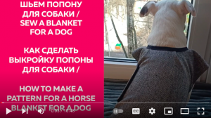 Шьем попону для собаки / Sew a horse blanket for a dog