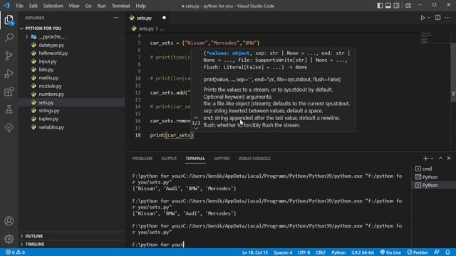 Python Tutorial for Beginners 12: Python Sets Learn Python Programming смотреть онлайн