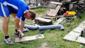 Поилка для птицы из сантехнической трубы.