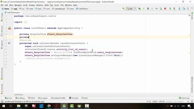 Android Tutorial #1 - Using RecyclerView Widget to Display List of Users смотреть онлайн