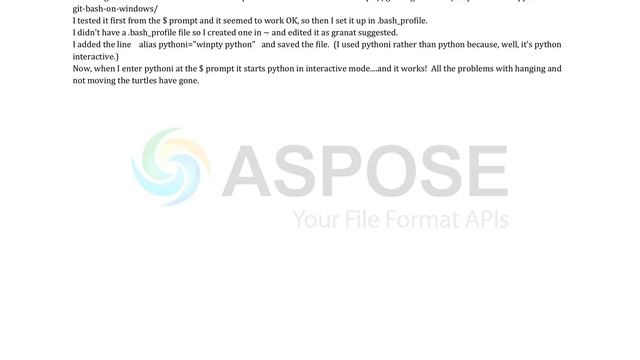 Unable to use turtle in Git Bash смотреть онлайн