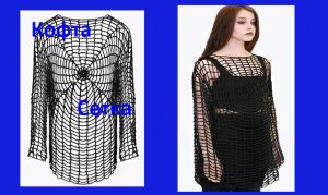 Кофта СЕТКА с расширением по 4 углам , вязание КРЮЧКОМ