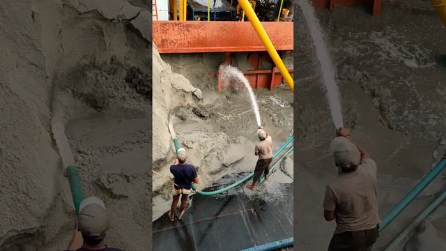 Powerful Water Pump Cline Sand in Big Ship Last Time Unload Sand by Mega Drager Machine #52