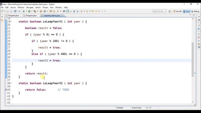 leap year in java смотреть онлайн