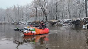 Снежный сплав по реке Пра в Окском заповеднике / Run on for a long time
