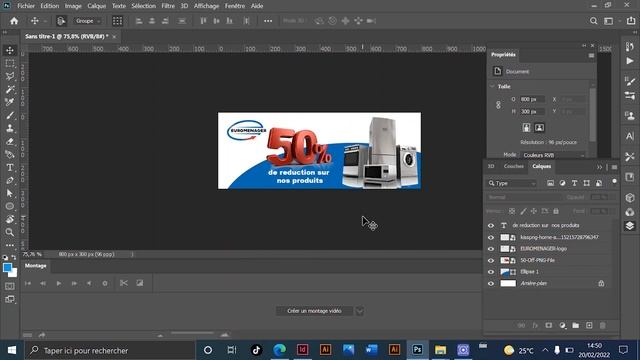 ADOBE PHOTOSHOP : CREER UNE BANNIERE ANIMEE EN GIF смотреть онлайн