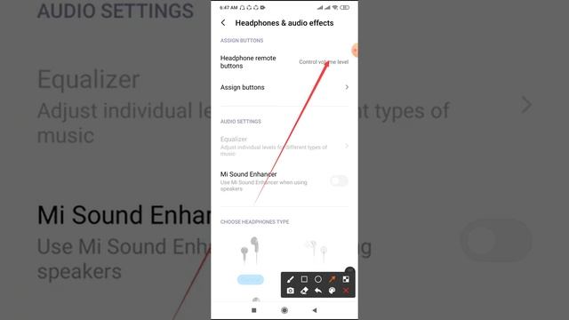 Headphone remote buttons setting on redmi note 8