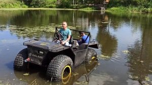 GALA baby. Мини вездеход с винтом. Первые тесты на воде в присутствии заказчика