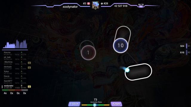 [8.37⭐] xootynator | Ata - Euphoria [Ultimate Power] 1st +HD FC 99.78% {#1 1028pp FC} - osu! смотреть онлайн