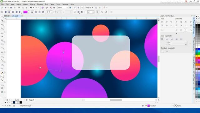 Trendy Glass Morphism Effect Card in / CorelDraw X7 / AP DESIGN