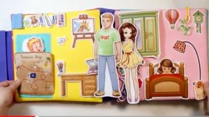 Кукольный дом с папой, мамой, братом и сестрёнкой куклами