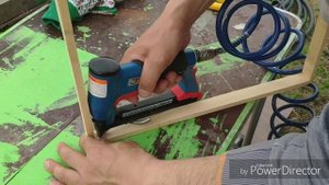 Натяжка проволки на рамки степлером. W-образная натяжка.