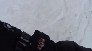 Смешное падение на лыжах