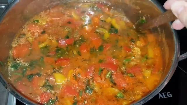 Лечо с чесноком и зеленью!!! смотреть онлайн