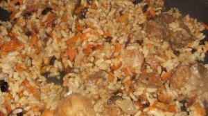 Плов с гузками индейки