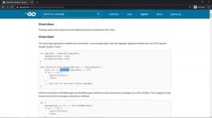 Golang chat application 3 - websocket package