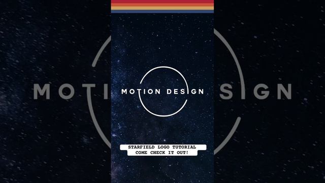 Starfield Logo Tutorial: 4 minutes in After Effects #aftereffectstutorial #starfield #logoanimation