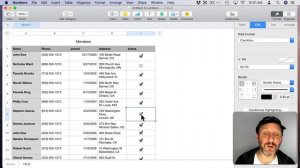 Creating Simple Database Lists In Mac Numbers