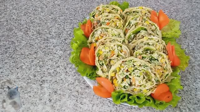 Рулеты из  лаваша.