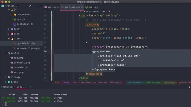 Populating Google Maps with Vue and Laravel смотреть онлайн