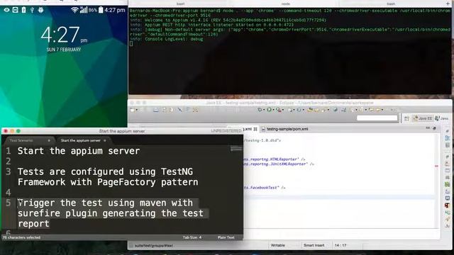 Android Mobile Chrome Test Automation Using Appium, Maven and TestNG смотреть онлайн