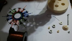 BLDC мотор из монет, напечатанный на 3d принтере