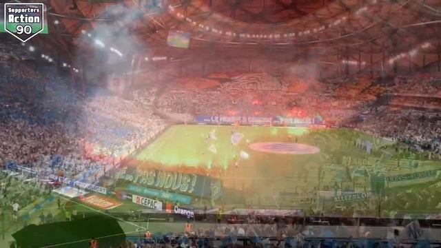Marseille Fans (ultras) Choreo & Pyro || Olympique Marseille vs AS Saint-Etienne смотреть онлайн