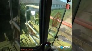 DEAF Уборка сои комбайн CLAAS MEGA 208.