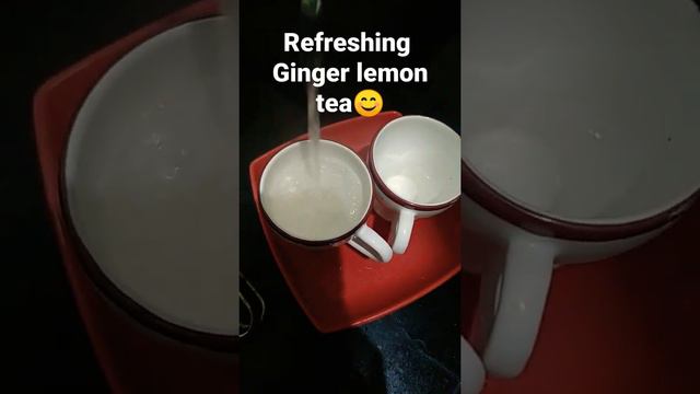 refreshing ginger lemon tea for weight loss you can add honey in the place of sugar 😍😍😍