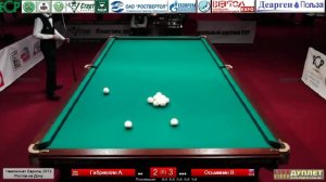 Русский бильярд. Осьминин 6 — 2 Габриелян. ЧЕ 2012. РнД