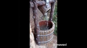 Колодец фонтан из арт бетона