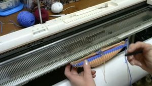 Носки на вязальной машине №3 Машинное вязание на двухфонтурной вязальной машине Уроки для начинающи